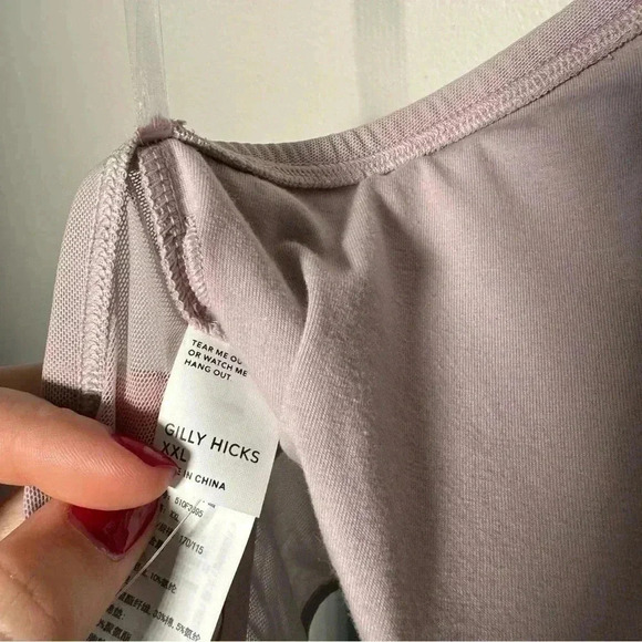 NWT GILLY HICKS BRA/TOP TIE UP IN LAVENDER MAUVE XXL - Picture 4 of 6